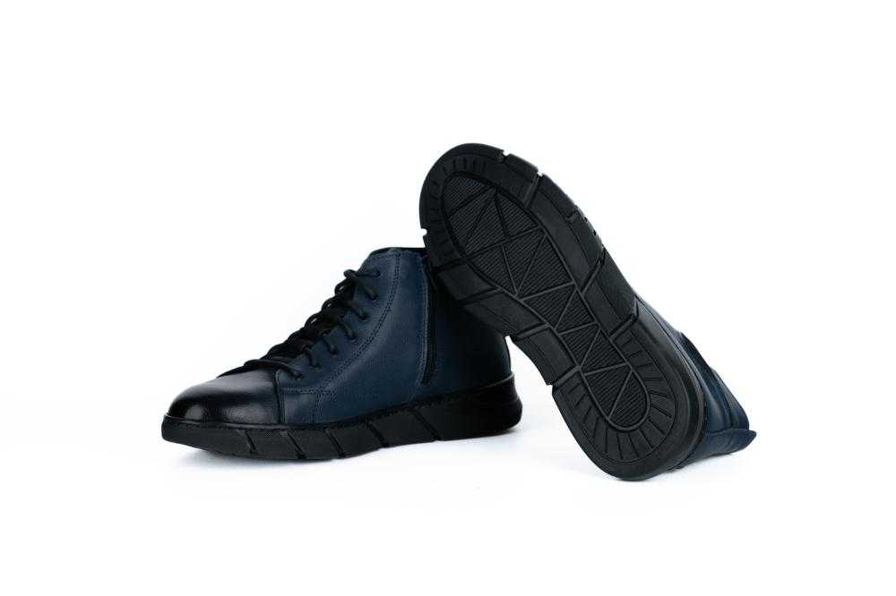 Ghete Bleumarin Din Piele Naturala Pentru Barbati - 3031