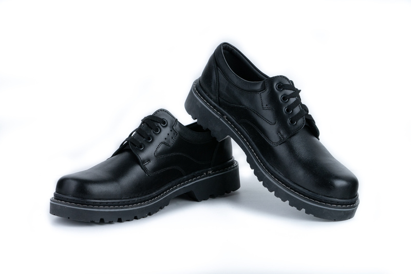 Pantofi  Negri din Piele naturala Toamna-Iarna Casual pentru Barbati 3001