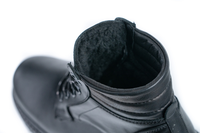 Bocanci Casual Barbati Negru din Piele naturala 3003