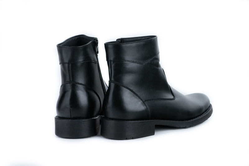 Ghete Casual Barbati Negru din Piele naturala 3013