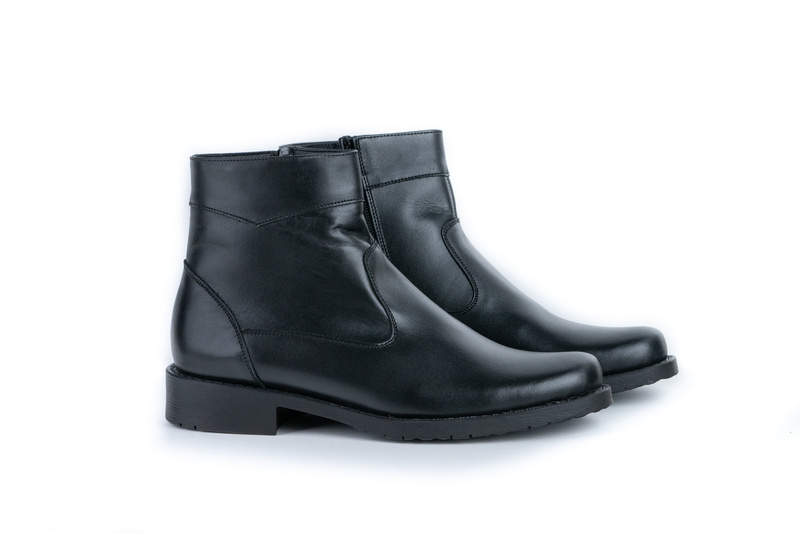 Ghete Casual Barbati Negru din Piele naturala 3013