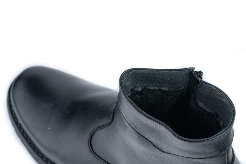 Ghete Casual Barbati Negru din Piele naturala 3013