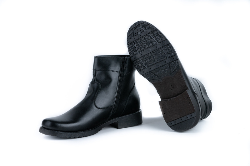 Ghete Casual Barbati Negru din Piele naturala 3013