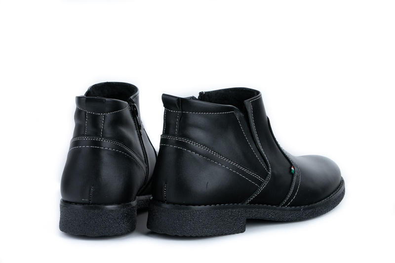 Ghete Casual Barbati Negru din Piele naturala 3015