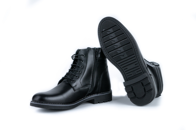 Ghete Casual Barbati Negru din Piele naturala 3017