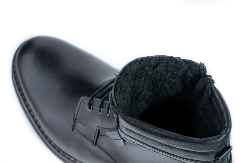 Ghete Casual Barbati Negru din Piele naturala 3017