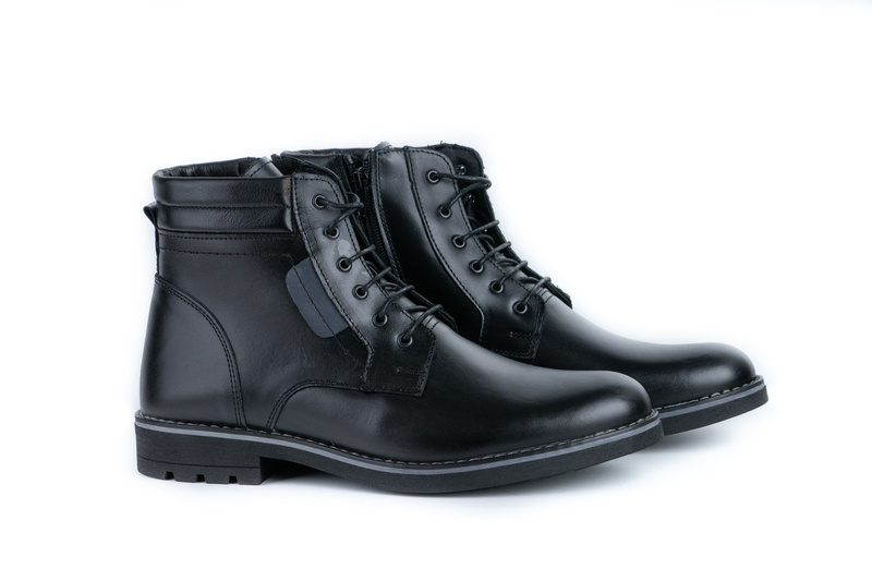 Ghete Casual Barbati Negru din Piele naturala 3017