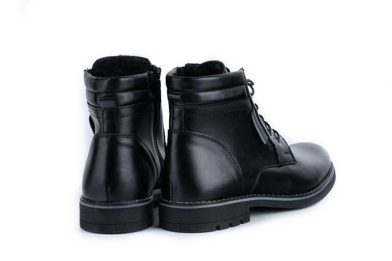 Ghete Casual Barbati Negru din Piele naturala 3017