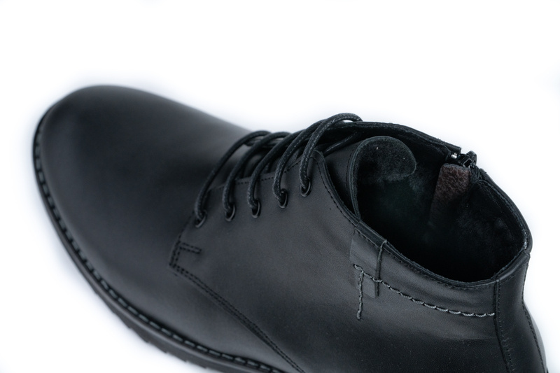 Ghete Casual Barbati Negru din Piele naturala 3019