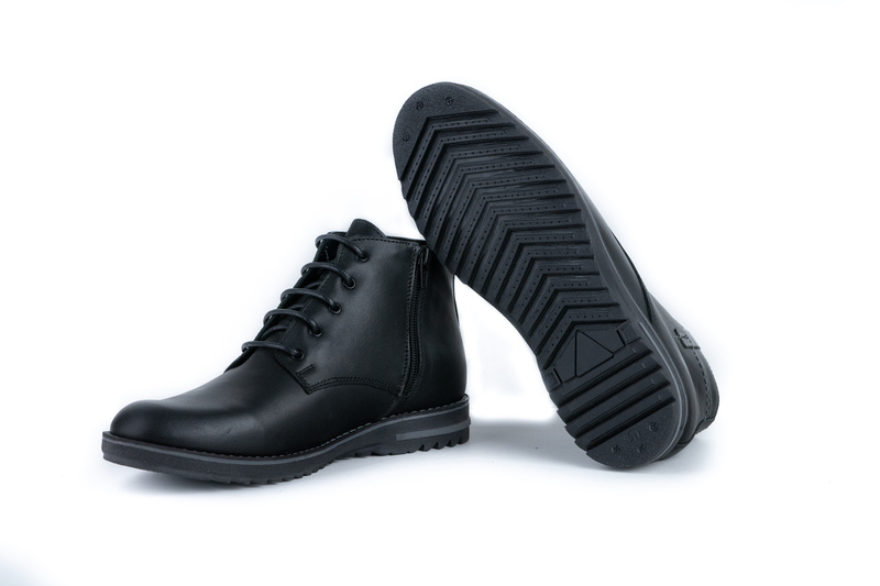 Ghete Casual Barbati Negru din Piele naturala 3019