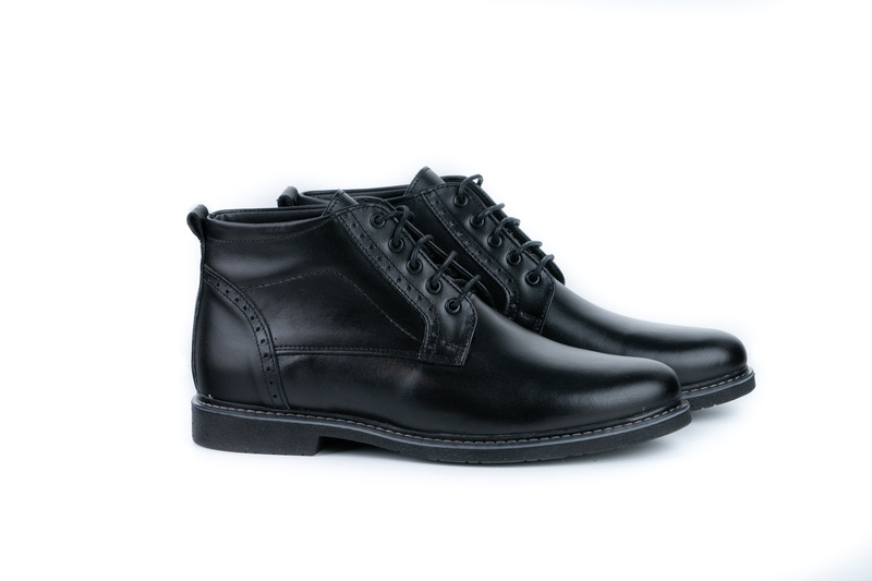Ghete Casual Barbati Negru din Piele naturala 3020