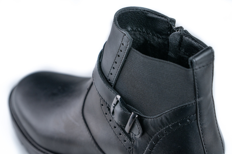 Ghete Casual Dama Negru din Piele naturala 4010