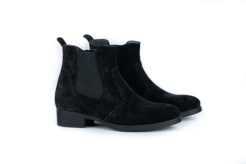 Ghete Casual Dama Negru din Piele naturala 4017