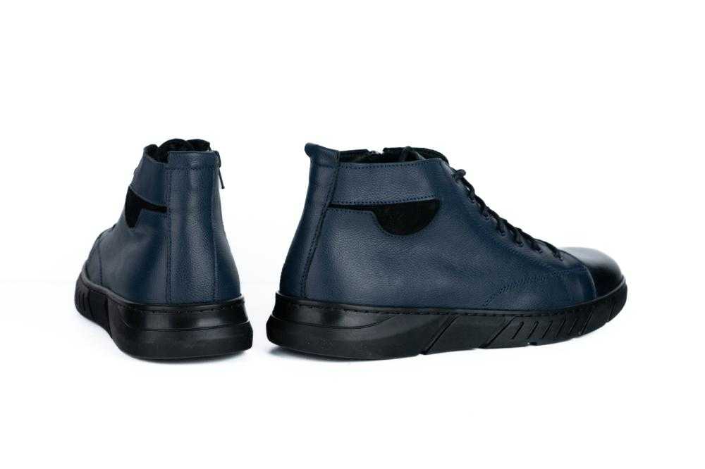 Ghete Bleumarin Din Piele Naturala Pentru Barbati - 3031