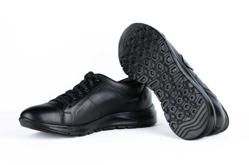 Pantofi Negri Casual din Piele Naturala pentru Barbati - 1064