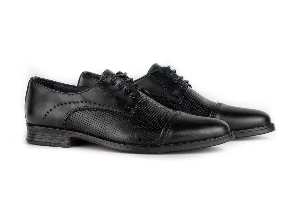 Pantofi Elegant Barbati Negru din Piele naturala 1056
