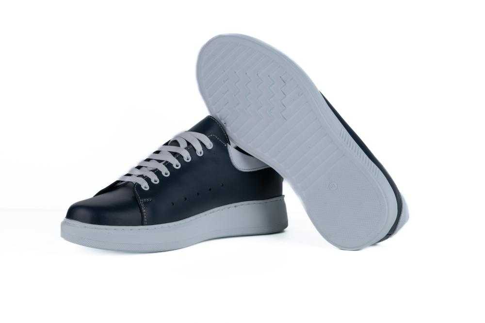 Pantofi Bleumarin Sport Casual din Piele Naturala pentru Barbati - 1073