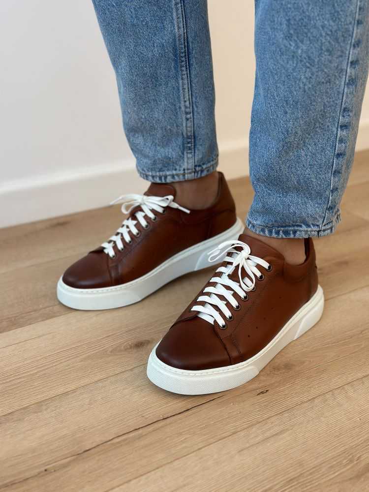 Pantofi Smart Casual Maro din Piele Naturala pentru Barbati - 1077