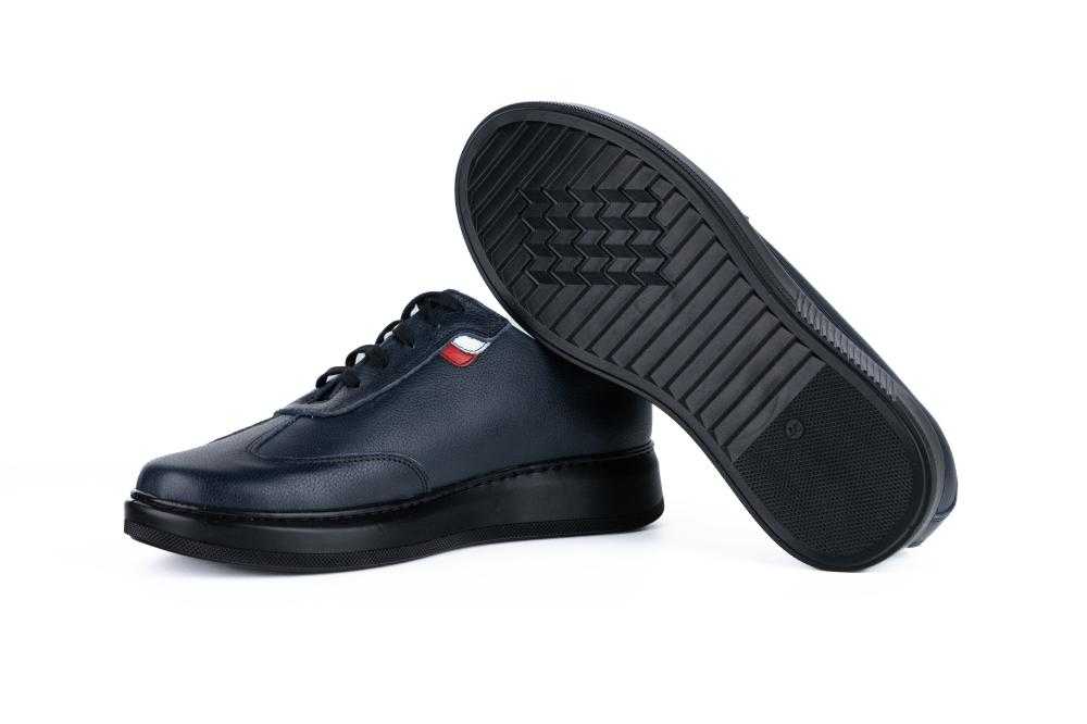 Pantofi Bleumarin Sport Casual din Piele Naturala pentru Barbati - 1071