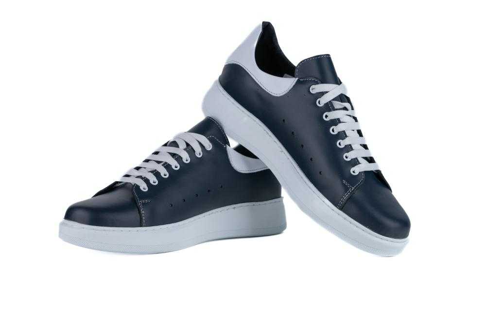 Pantofi Bleumarin Sport Casual din Piele Naturala pentru Barbati - 1073